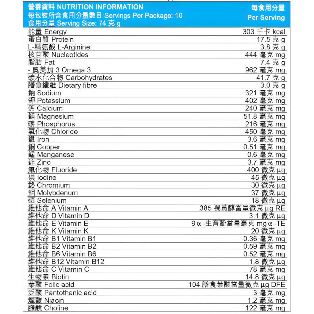 雀巢(Nestle)速癒素™Oral Impact™粉裝熱帶水果味減糖配方 74克*10包裝