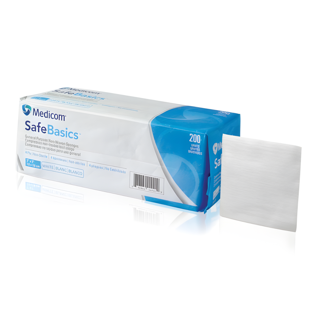 Medicom® SafeBasics 4-layer non-woven gauze 3 inches*3 inches 200 pieces