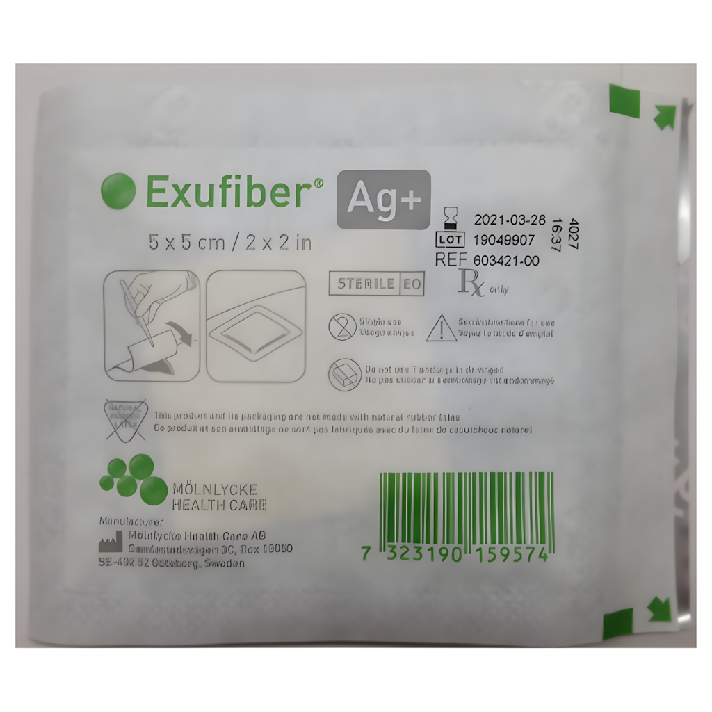 Molnlycke Exufiber® Ag+ 銀離子凝膠纖維敷料(1片)