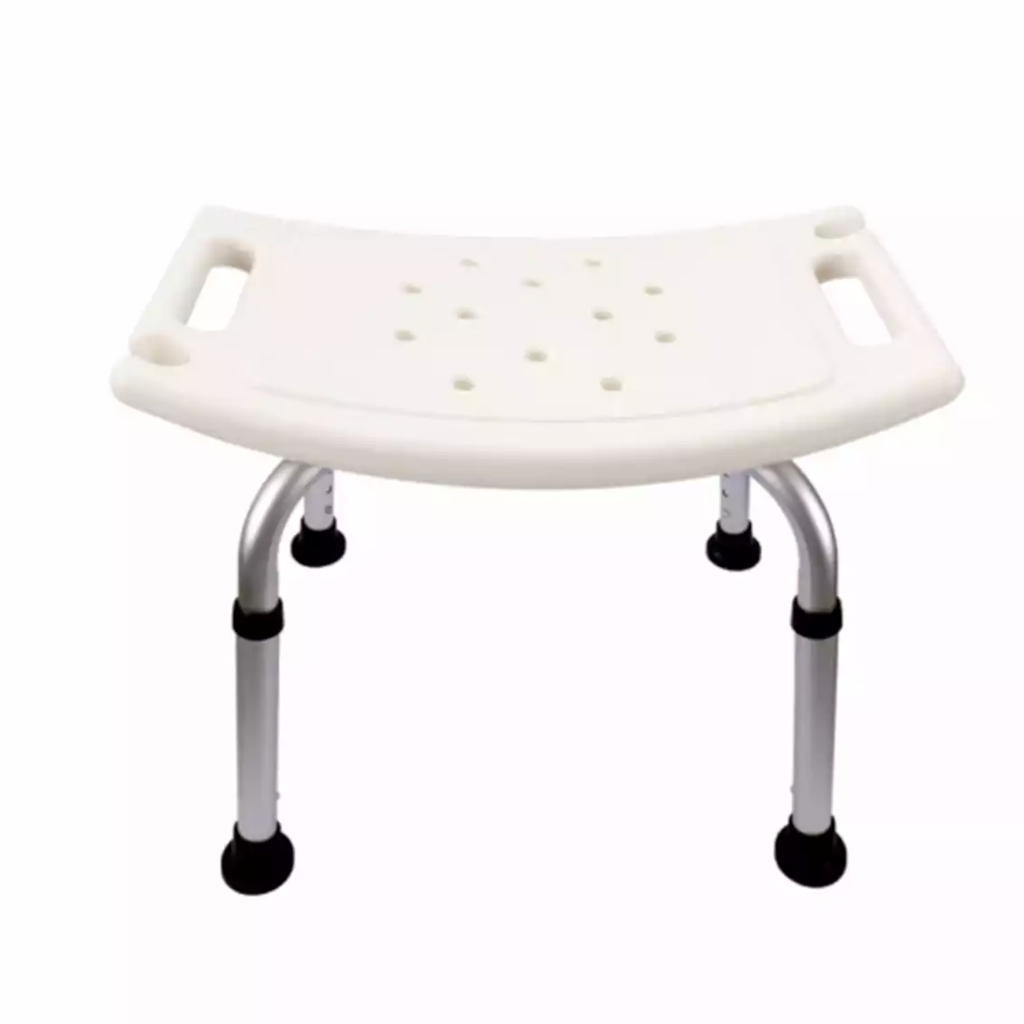 Backless aluminum bath chair 14"-18" height adjustable