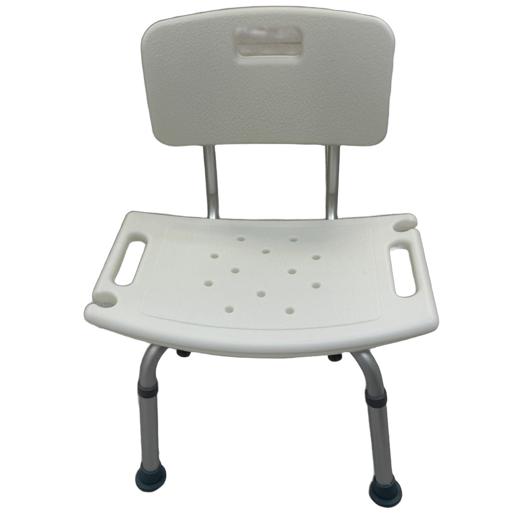 Aluminum bath chair with back 13"-17" height adjustable