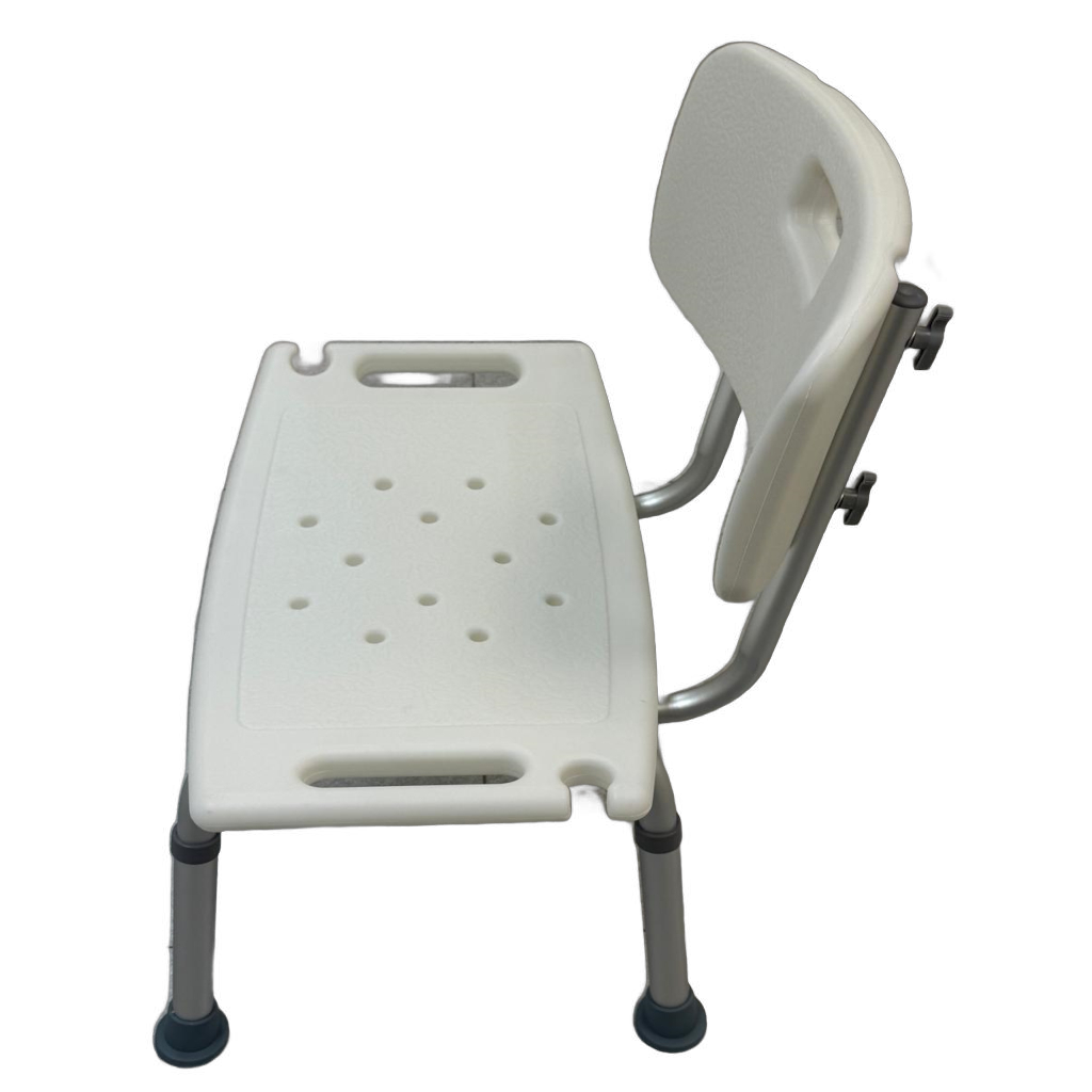 Aluminum bath chair with back 13"-17" height adjustable