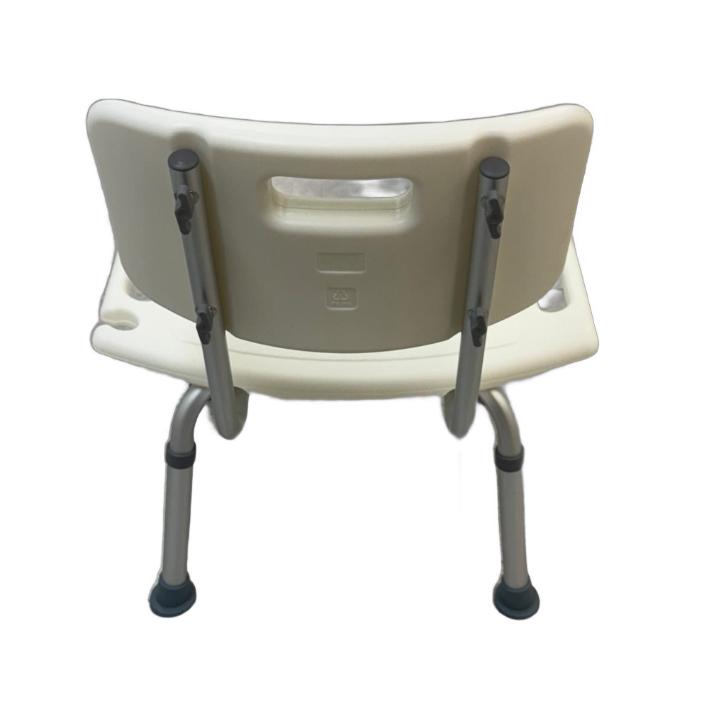 Aluminum bath chair with back 13"-17" height adjustable