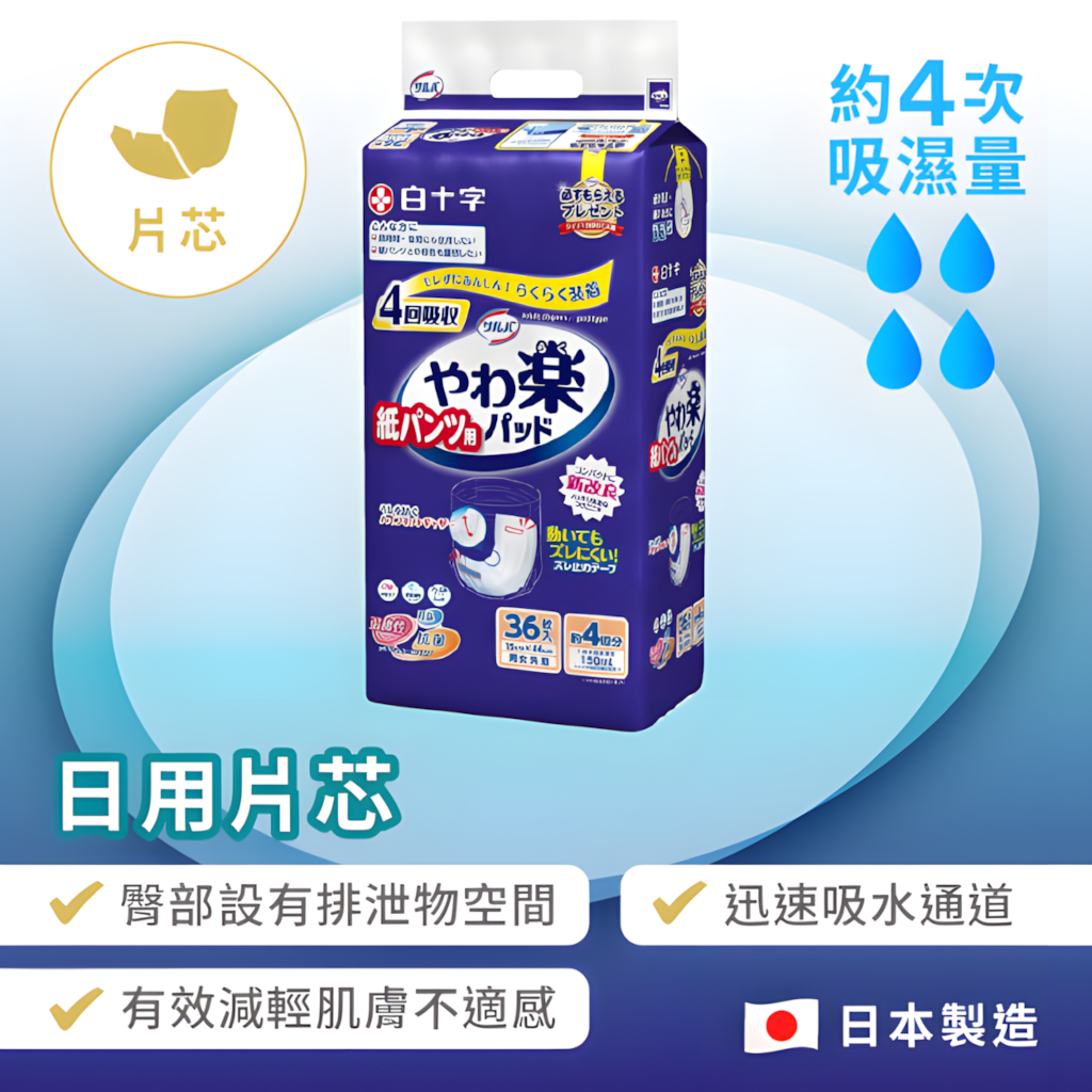 日本喜舒樂日用片芯-4回吸收(36片裝)