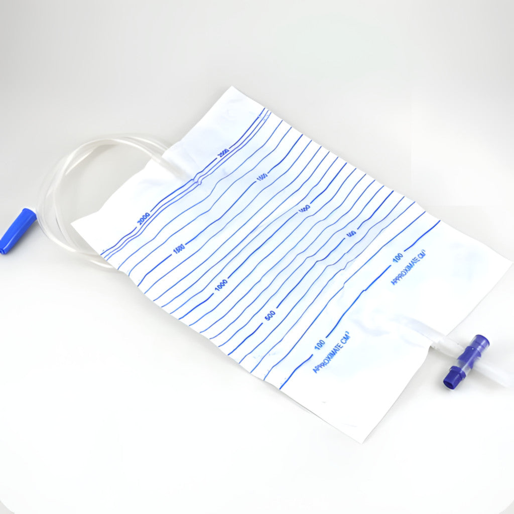 Cancare® T-shaped discharge urine bag 2000ml (push head)