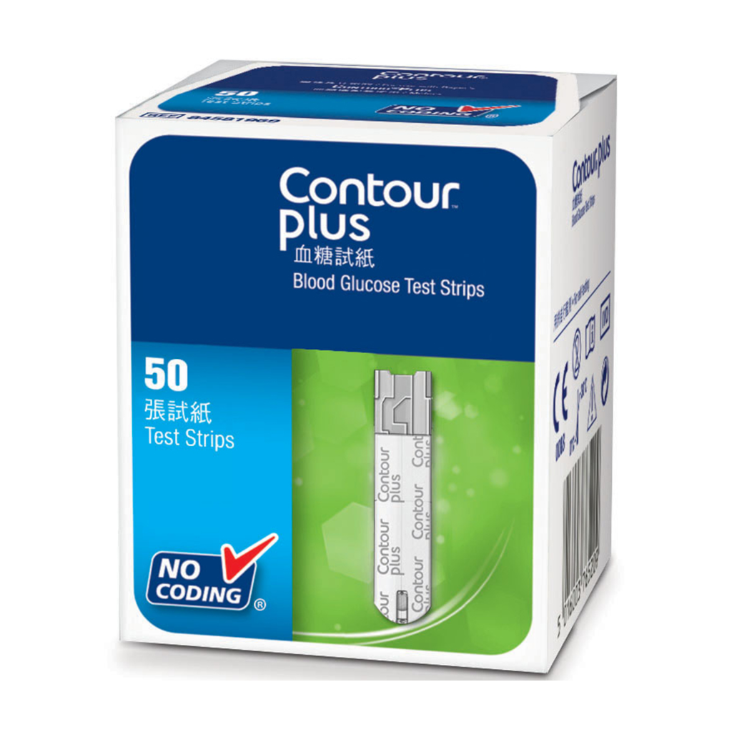Contour® Plus Blood Glucose Test Strip (50pcs)